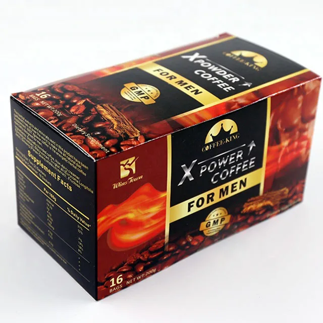 Winstown Man X Power Custom Coffee  Maca Enlargement Instant Natural Herbal Ultimate Black Power Coffee for Man