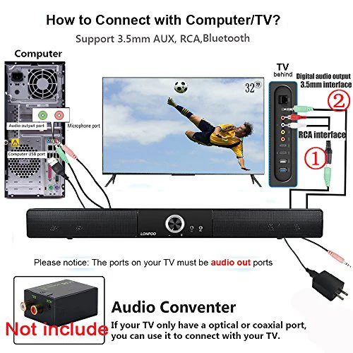Best 500mm Small Wireless Soundbar with RGB LED Lighting Stock Speaker for TV Computer Mobile Phone