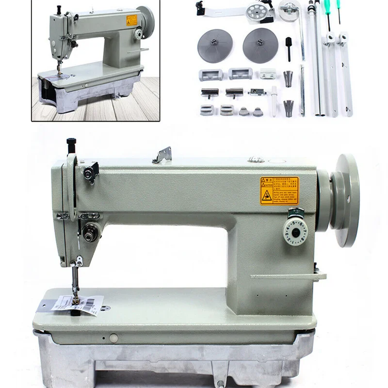Lockstitch Leather Fabrics Machine Heavy Duty Portable Lockstitch Upholstery Walking Foot Automatic Leather Sewing Machine