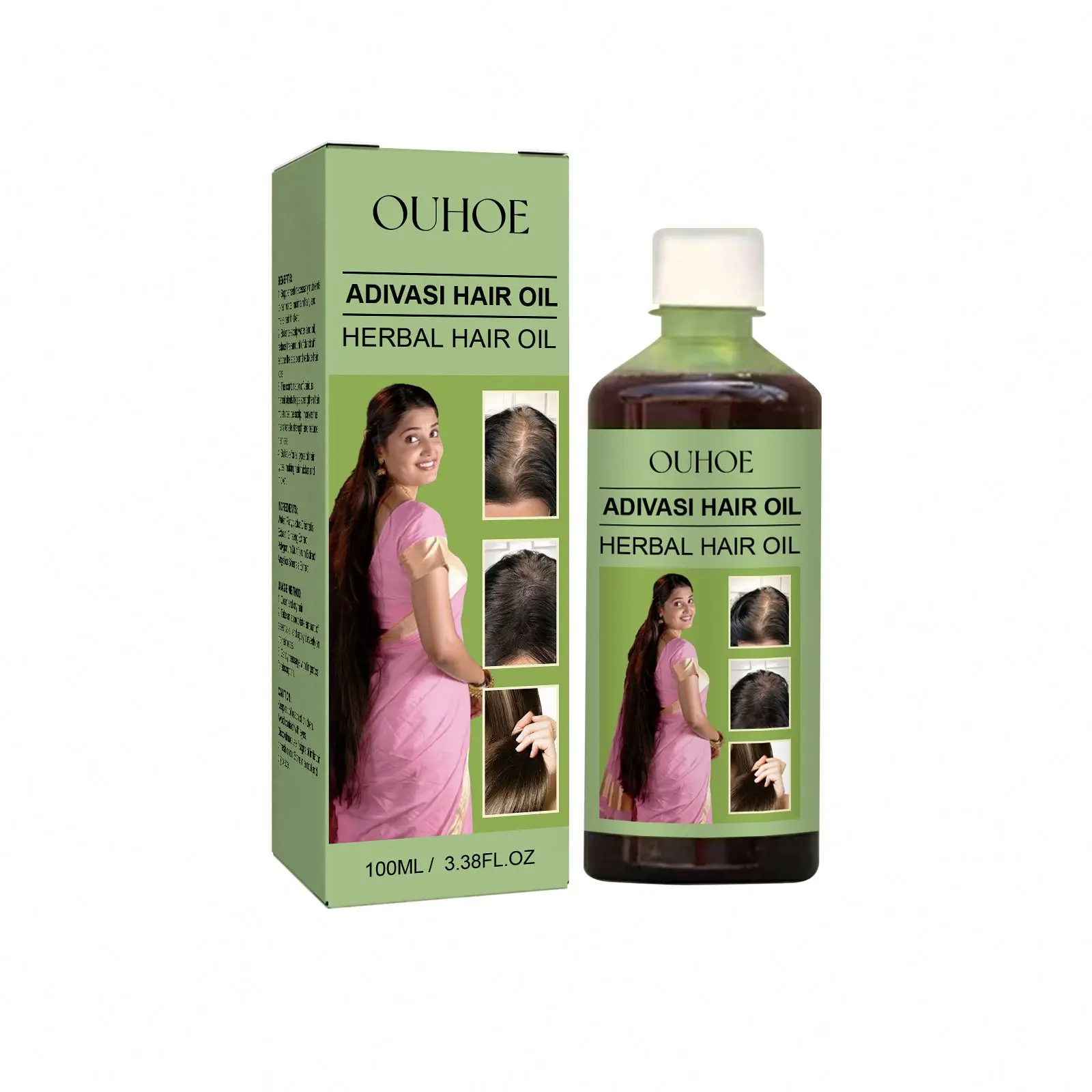 OUHOE Wholesale Private Label New Hot Sell Natural Vegan Hebal 100ML Hair Oil Hair Regrowth Anti Hair Loss Serum