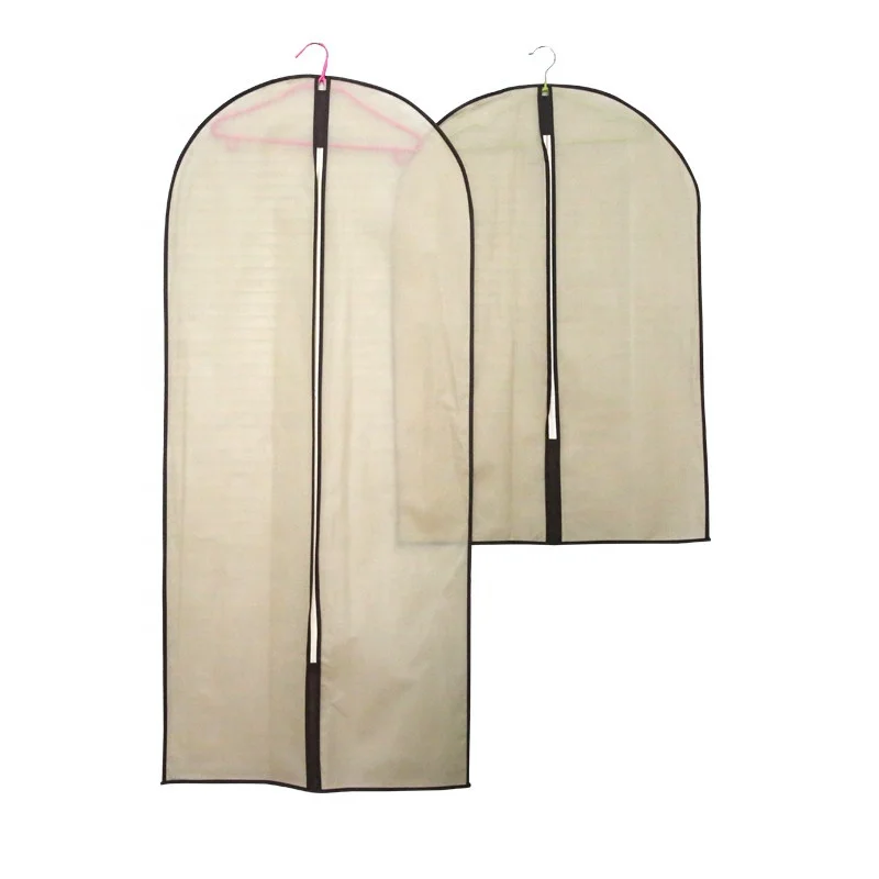 Suit Cover with Zipper Nonwoven Garment Bag 60x90cm 60x137cm Clothes Bag Suit Cover Clothes Storage Bag