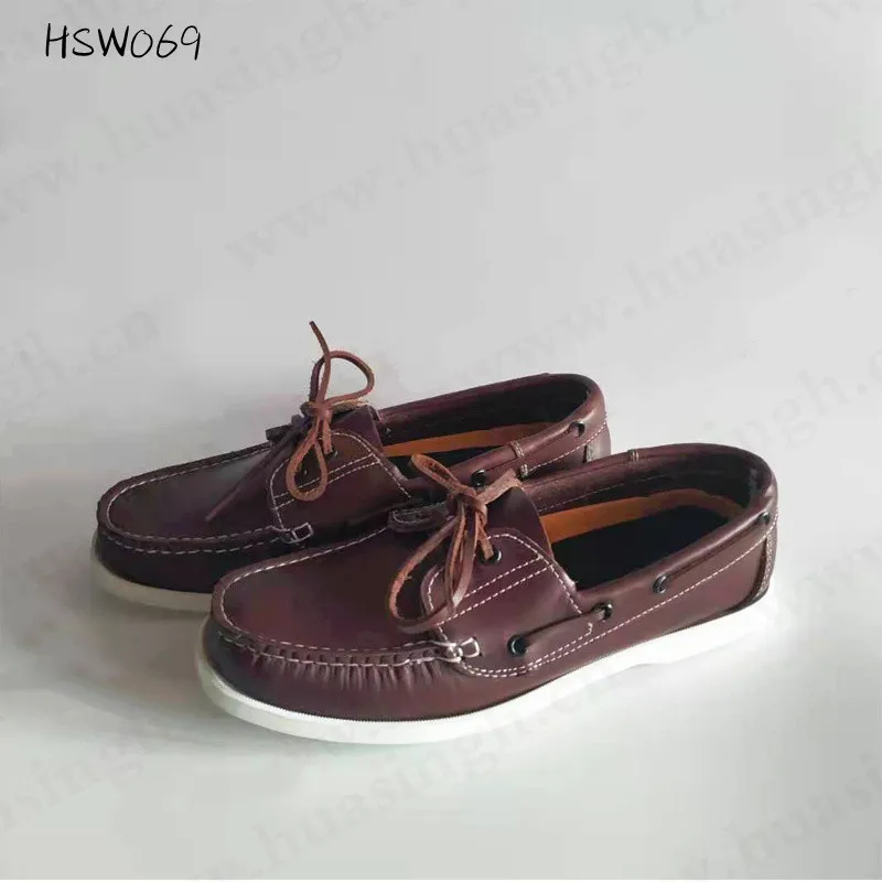 LXG,handmade Sewing Flat Rubber Outsole Dark Red Peas Shoes Full Grain Leather Plus Size 27-47 Penny Shoes for Sale HSW069