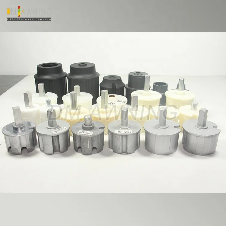 Wholesale DM Plug Model 66014 Aluminum Modern Awning Tube Plug Dia 70/78/80mm Reel End Plug Square/Round Pin Windproof