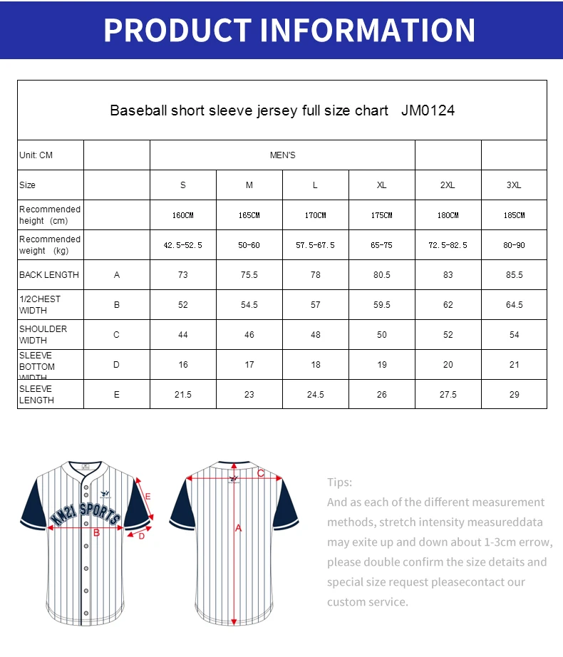 Custom Design New York Men's Baseball Jersey Short Sleeve V Neck Button ...