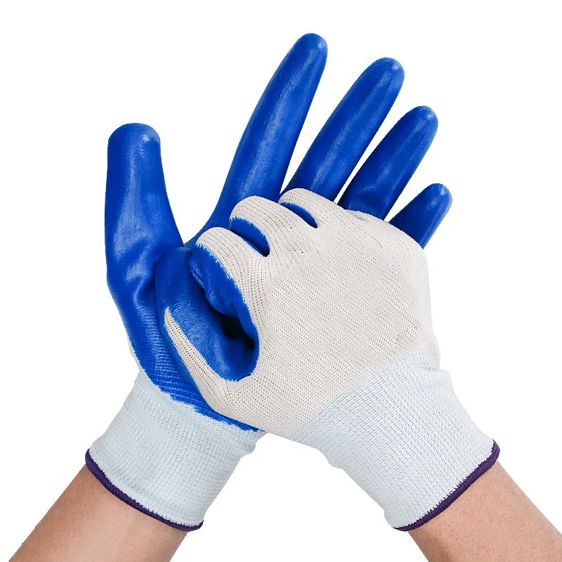Glbz006 Nitrile Gloves Polyester Shell Nitrile Coated Garden