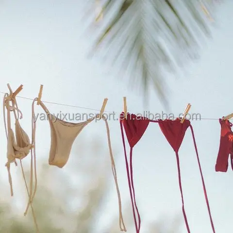 2022 Solid Teardrop String Thong Bikini Swimwear Women Bikini Swimsuit with Custom Logo Bikini