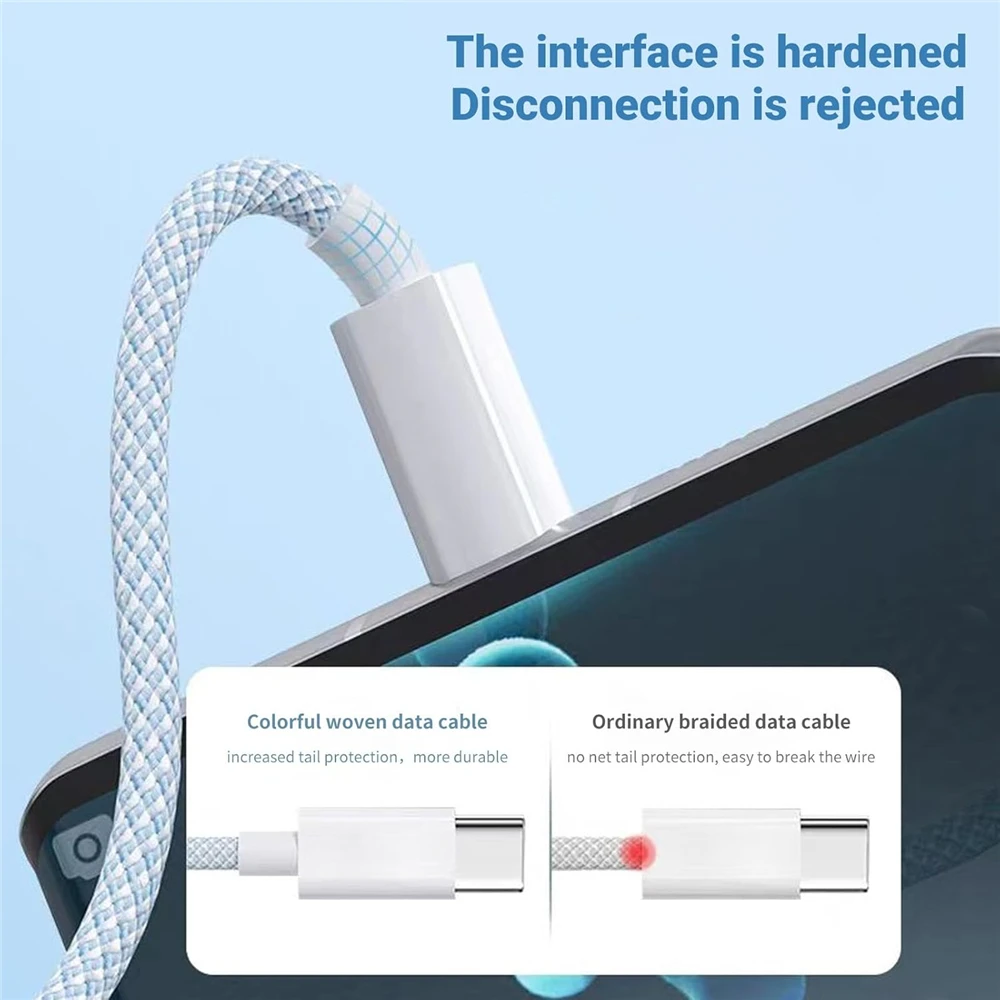 0.3meter USB C to Type C Charger Cable 3A PD Quik Fast Data Charging