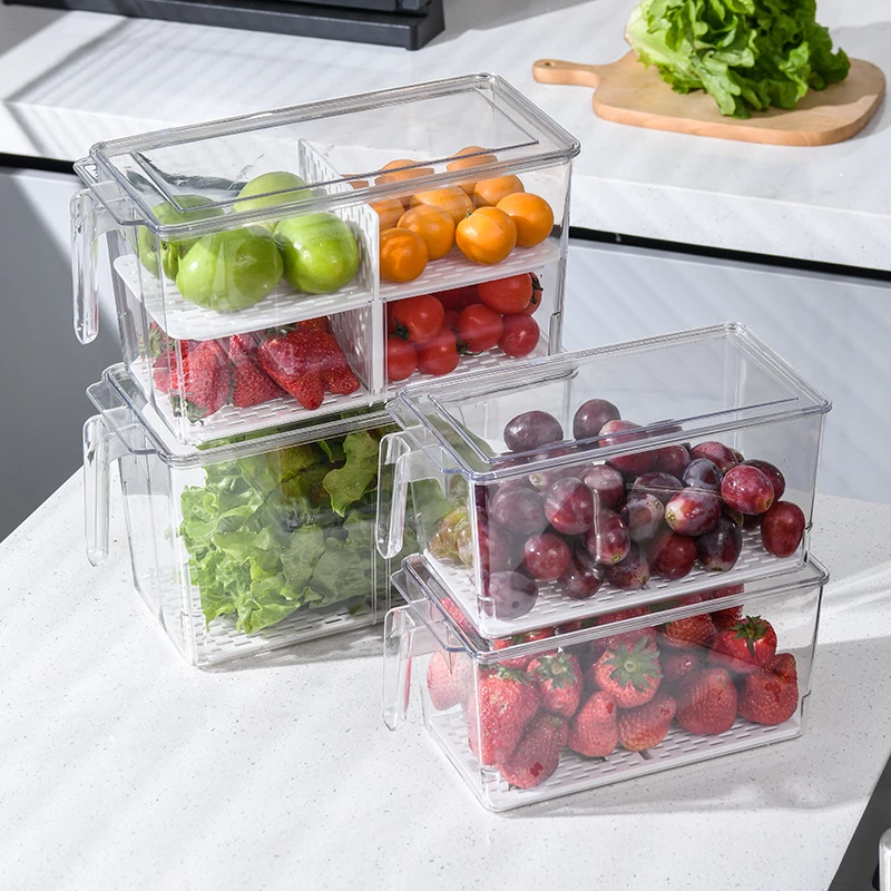 Wholesale Clear Veggie Fruit Salad Lettuce Container Refrigerator