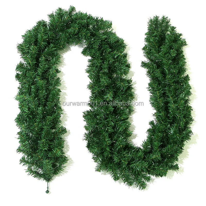 Ourwarm 9ft Pvc Artificial Christmas Home Decor Wreath Trees Green Hanging Door Christmas