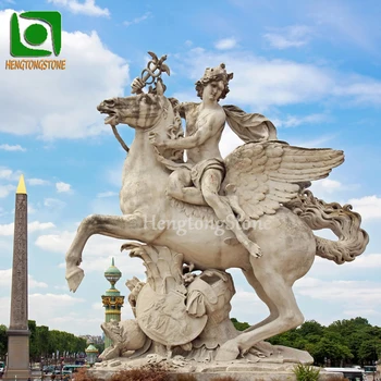 ルーヴル美術館にある白い大理石のマルリー馬の彫刻と兵士| Alibaba.com
