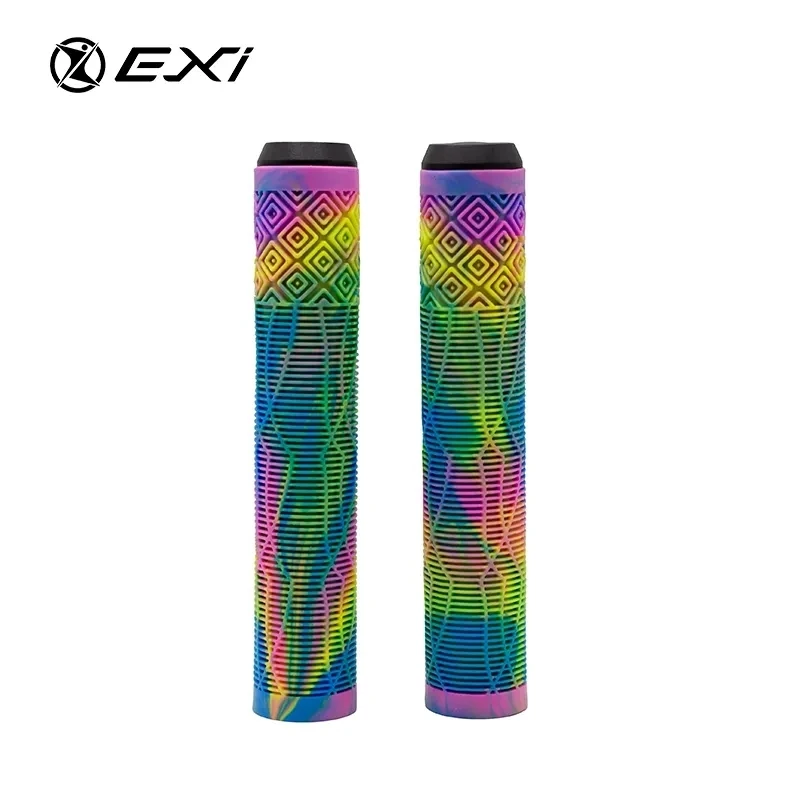 Custom Pattern Performance Anti-Slip TPR Bicycle Grips  TPR BMX Freestyle Mountain Bikes Multi-Colored Handlebar Grips