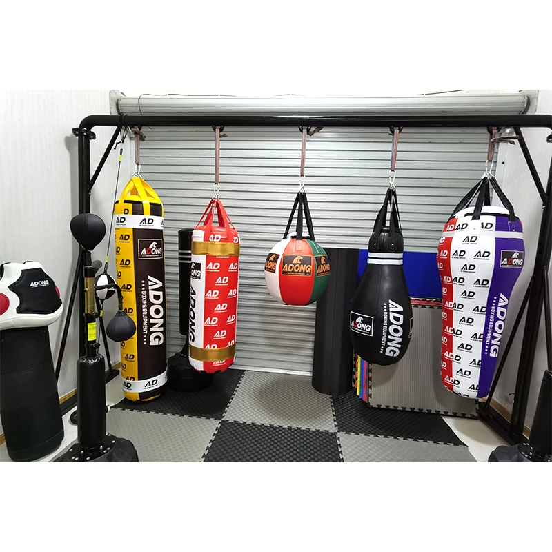 Aidong Low Price Boxing Punching Bag Rack Movable Hanging Wall And