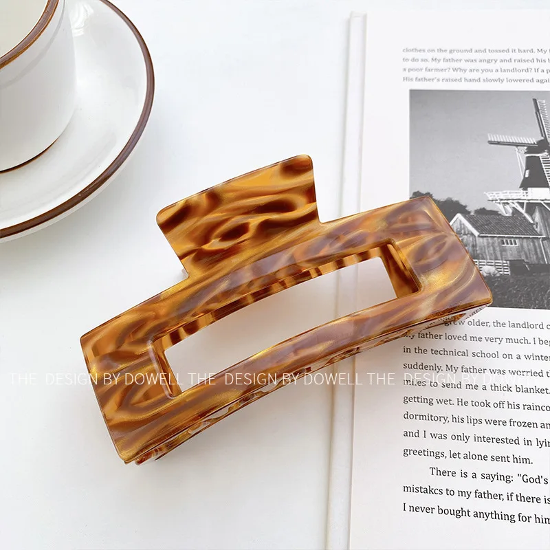 Оптовая продажа модные аксессуары для волос женские элегантные заколки большой размер 13 см клипсы имитации уксусной кислоты с зернистой