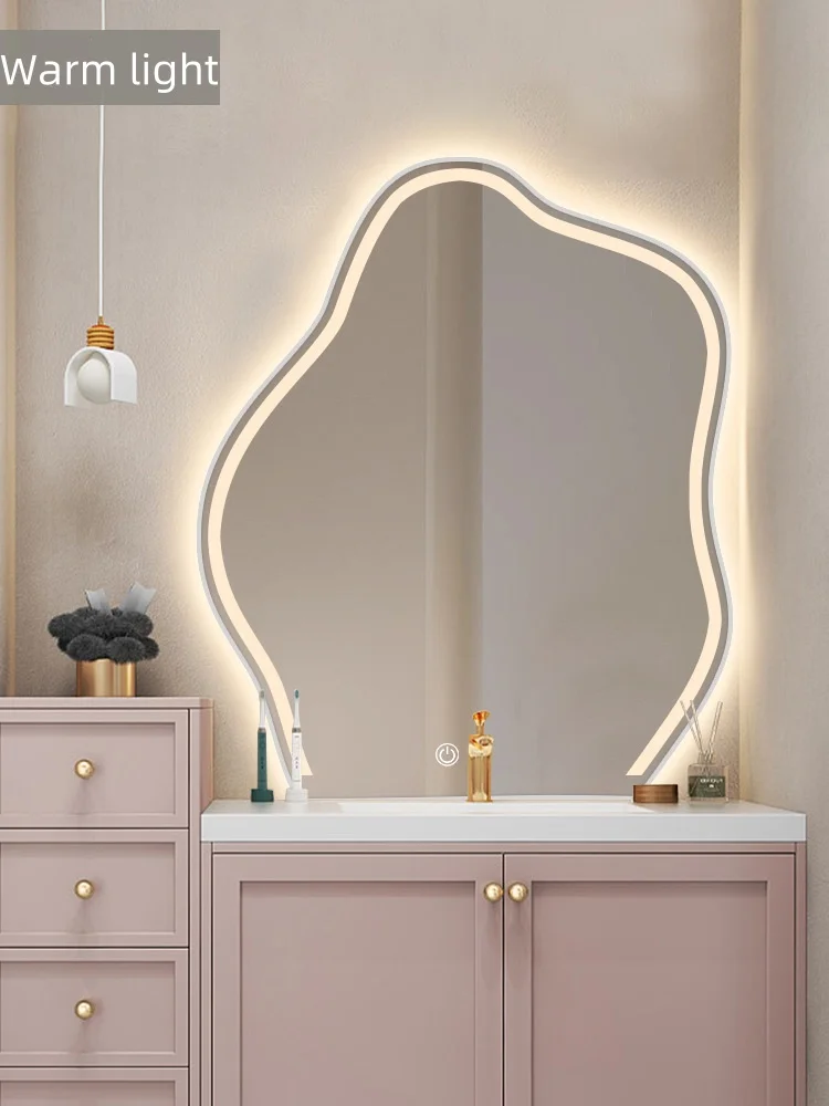 Modern Irregular Cloud Shape Led Bathroom Smart Mirror Lighted Vanity ...
