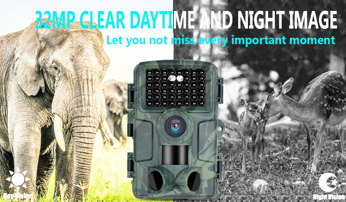 Wifi Hunting Camera 60mp 4k Wildlife Cameras Forest Wildcamera Photo