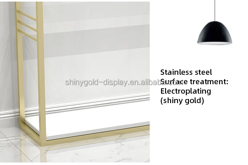 Custom Stainless Steel Store Display Stands Women Clothes Display Racks