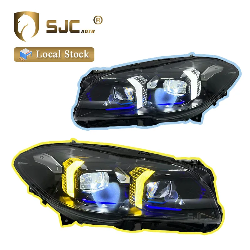 Car Accessories LED Headlights For BMW 5SERIES F10 F18 Headlight 2011-2017 White Yellow DRL Snake