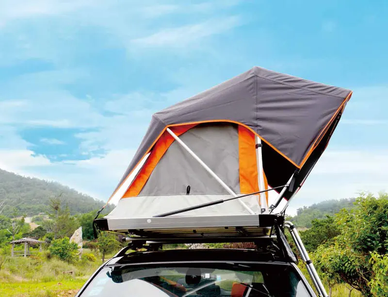2 Person Car Soft Small Slim 4x4 Roof Top Tent Ladder Aluminum Hard