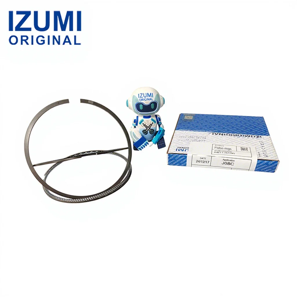 Originální pístní kroužky IZUMI J08C, J08CT, číslo dílu 13011-3570, 13011-3570A, 13011-3820, 13011-3820A, 13011-3870, 13011-3870A, pro motor HINO
