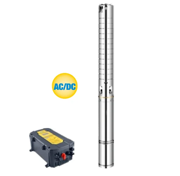 Ac Dc 3-Zoll-Wasserpumpe Ss Impeller Solarwasserpumpe für die Landwirtschaft