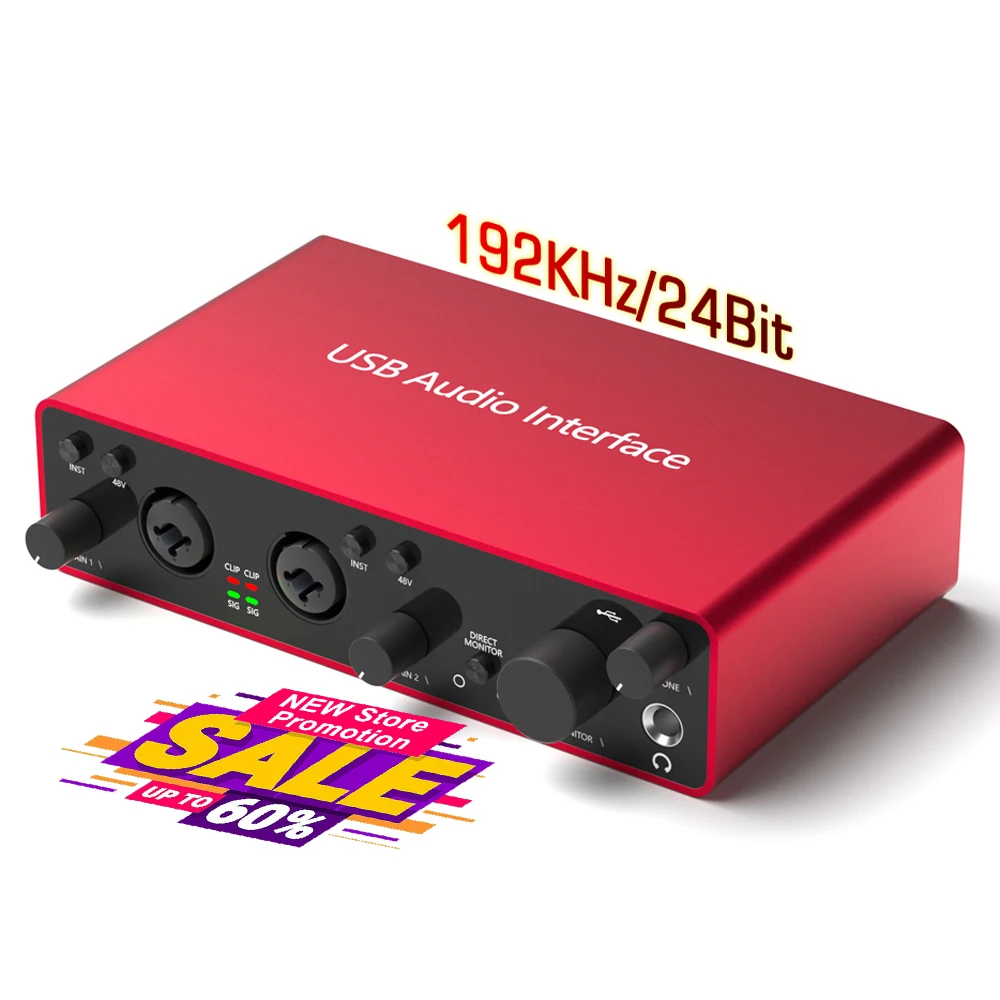 192KHz Professional XLR Microphone de Audio Mixer Studio Recording ...