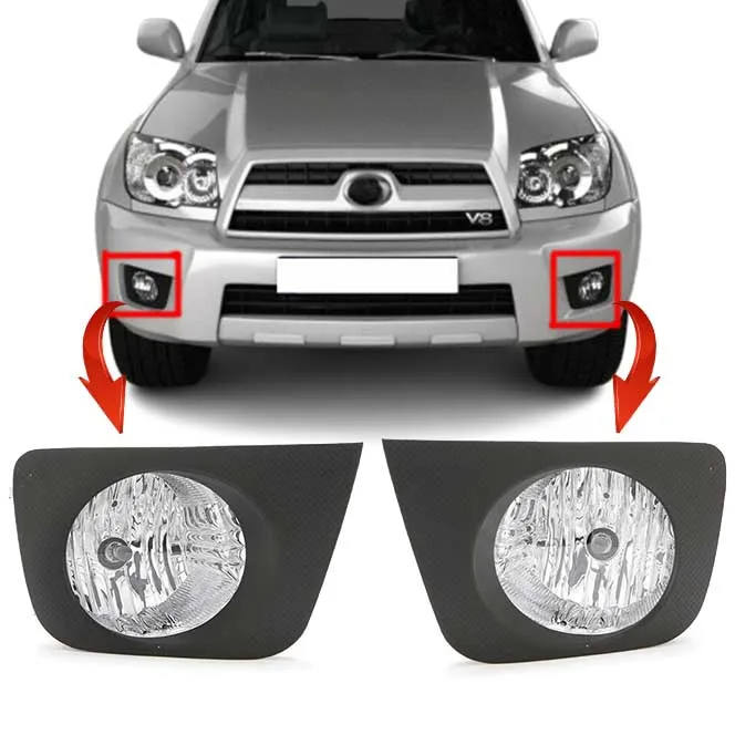 car FOG LAMP light SET WITH  BLACK COVER fog light for toyota 4runner accessories body kit