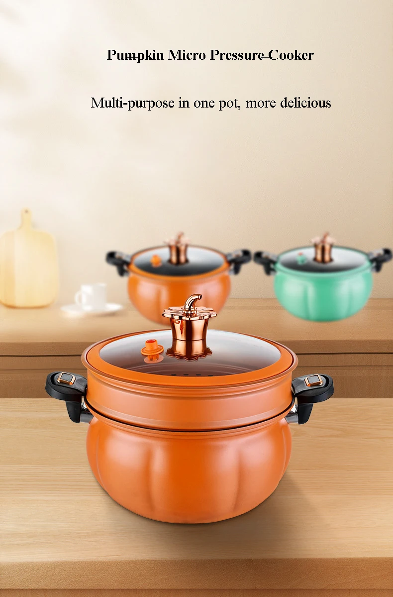Customizable Cute Pumpkin Design Cook Pots And Pans Cookware Sets With