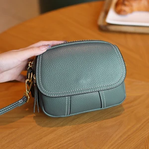 2026 Retro Style Genuine Leather Underarm Shoulder Bag Mobile Phone Cross Bag Luxury Designer Mini Bags Women Handbags Ladies