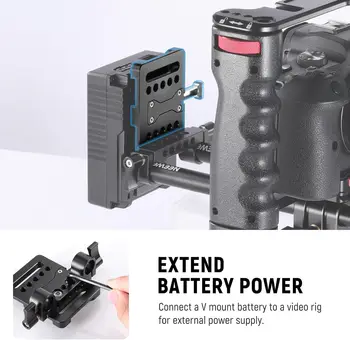 NEEWER Mini V Mount Battery Plate With 1/4" Thread and Quick Release Button, Compatible With FXLION Sony NEEWER V Mount detail image
