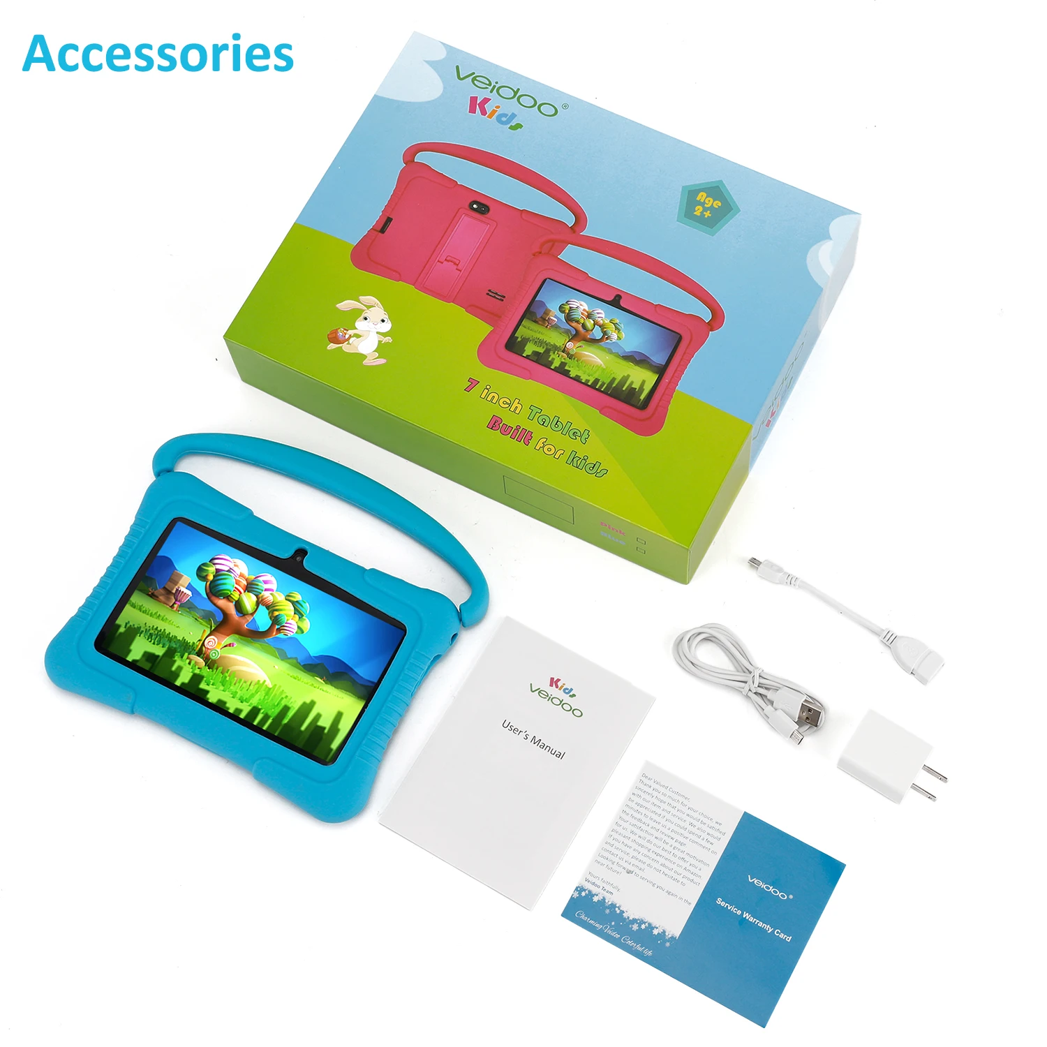 Cheap Roh Tablet Android Kids Tablet With WiFi Dual Camera 1GB 16GB Storage 1024 X 600 Touch Screen 7 Inch Children Tablet Pc