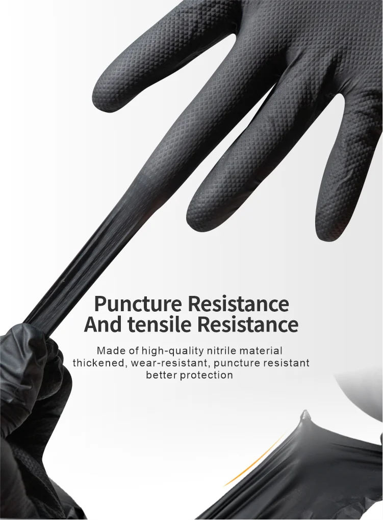 8mil 9mil Black Nitrile Heavy Duty Mechanic Safe Work Touchntuff Latex