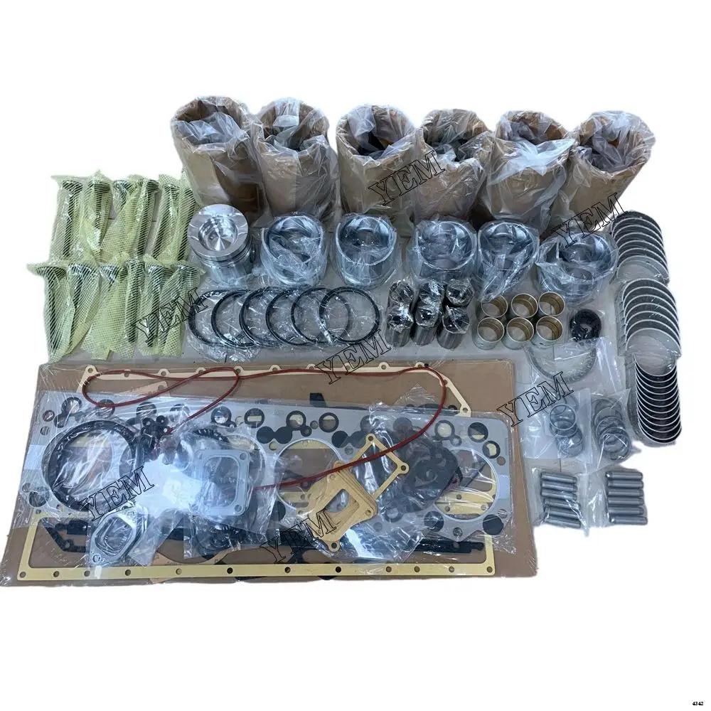 S6D108 Overhaul Kit With Engine Bearings Valve Cylinder Liner Piston Ring for Komatsu Engine Spare Parts