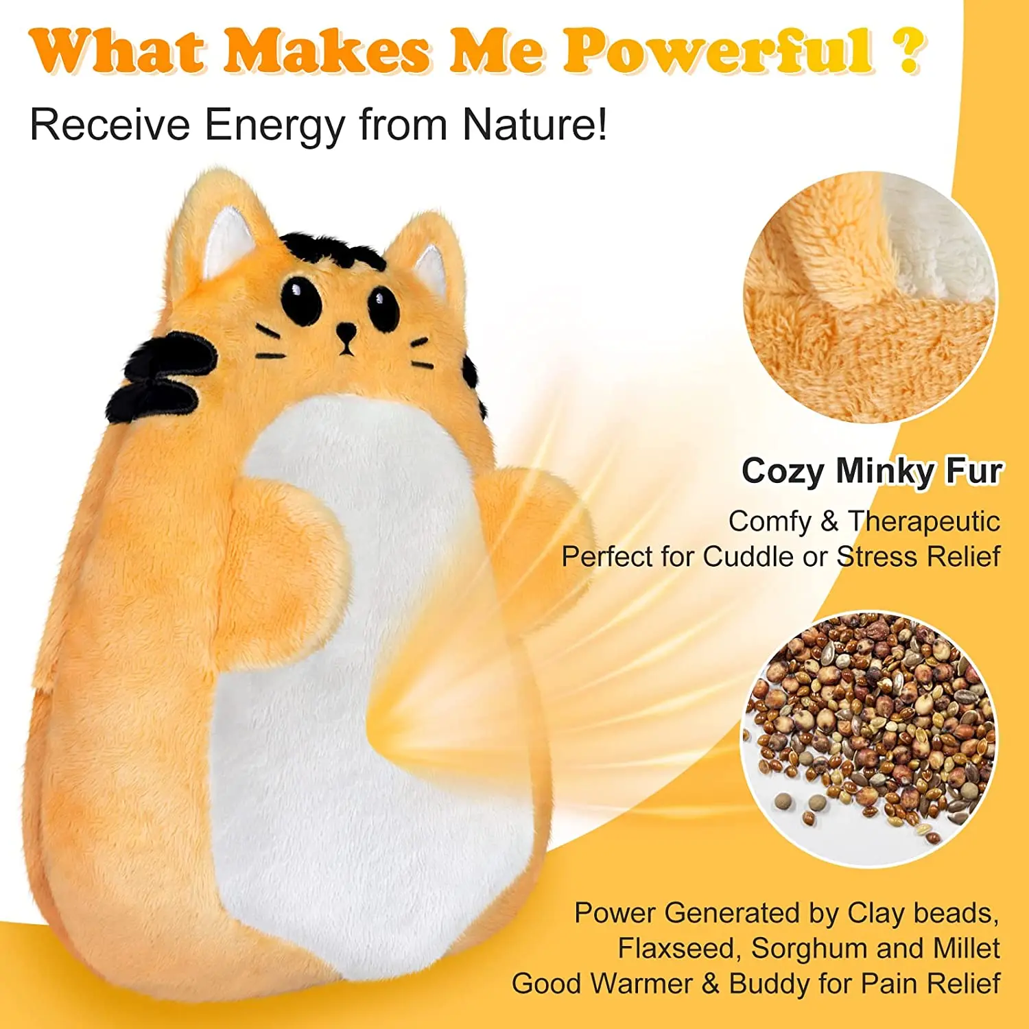 Microwavable Warm Weighted Plush Stuffed Animal Heating Pad Hot And Cold Pain Relief Baby