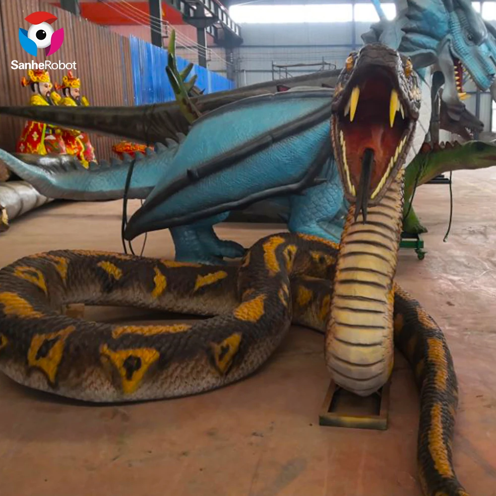 Big Size 12M Silicone Rubber Python Snake Model From Simulation Animal Factory