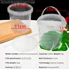 Cubo transparente con asa de 1200 ml.