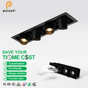 Hotel Wall Cleaning LED 2700K-5700K Ceiling Lamp 40W Recessed Spotlight with Anti-Glare Design Adjustable Angle Spot Lights