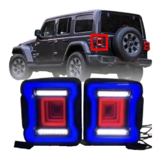 Led Tail Light RGB TUNNEL tail lamp for Jeep Wrangler JL 2018 2019