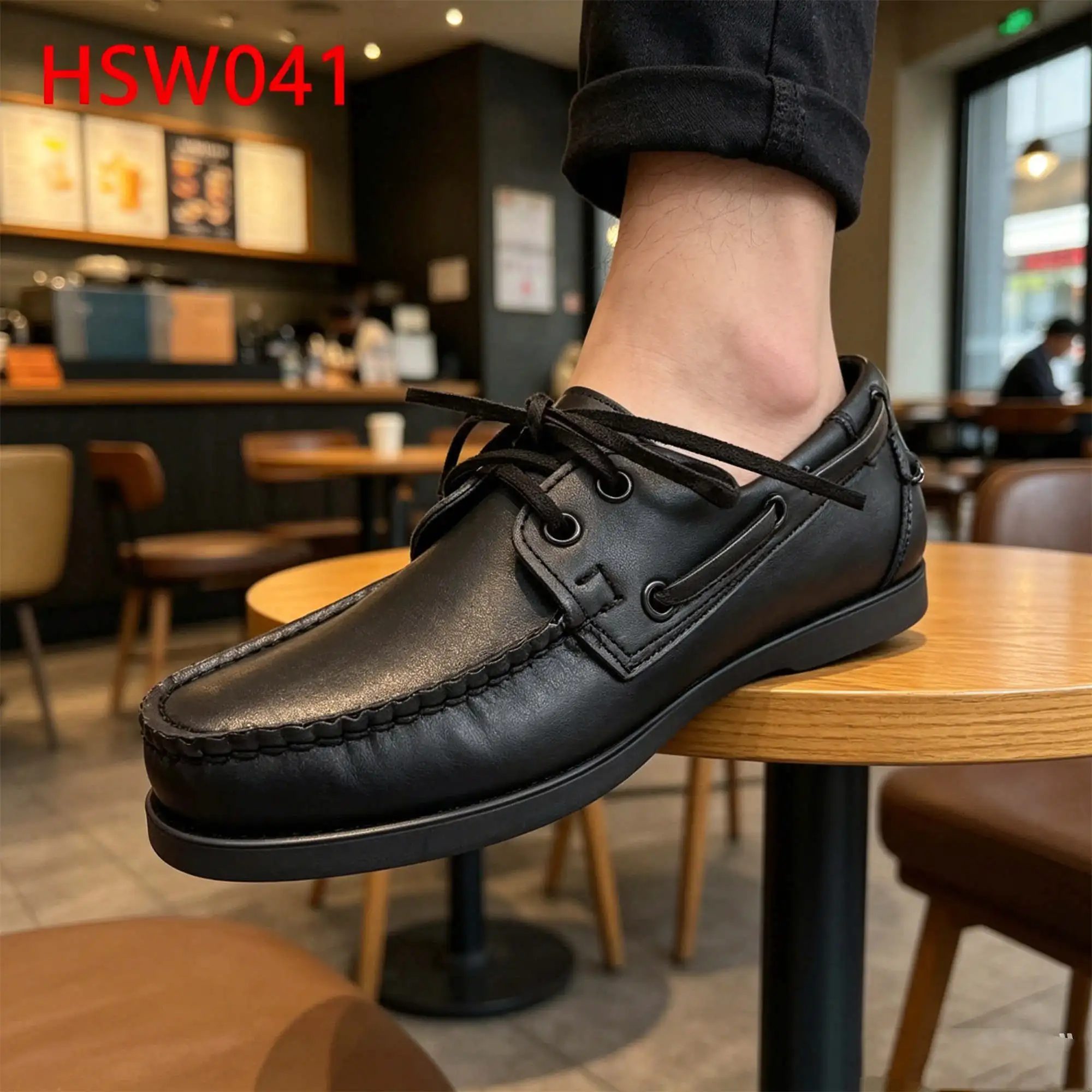 ZYF,lace up Style Full Natural Cow Leather Fashion Boat Shoes All-day comfort Small Size Anti-odor Casual Lazy Shoes HSW041