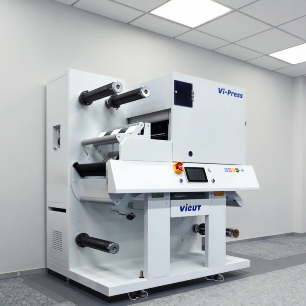 Vicut Digital Roll Label Printing Machine CMYK+white Toner 5 Colors Roll Label Printer  for Commercial Use