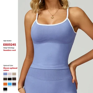 High Quality Seamless Yoga Tank Top Breathable Quick Dry Hollow Back Sports Vest for Women Outdoor Running Fitness Gym Wear