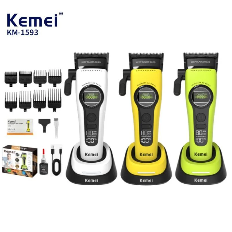 Kemei KM-1593 Barber Clipper - 8000rpm External Brushless Motor
