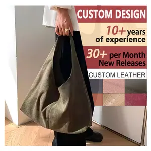 Guangzhou Manufacturer Custom Professional Women'S Trending Shoulder Bags Suede Tote Bag Totebags