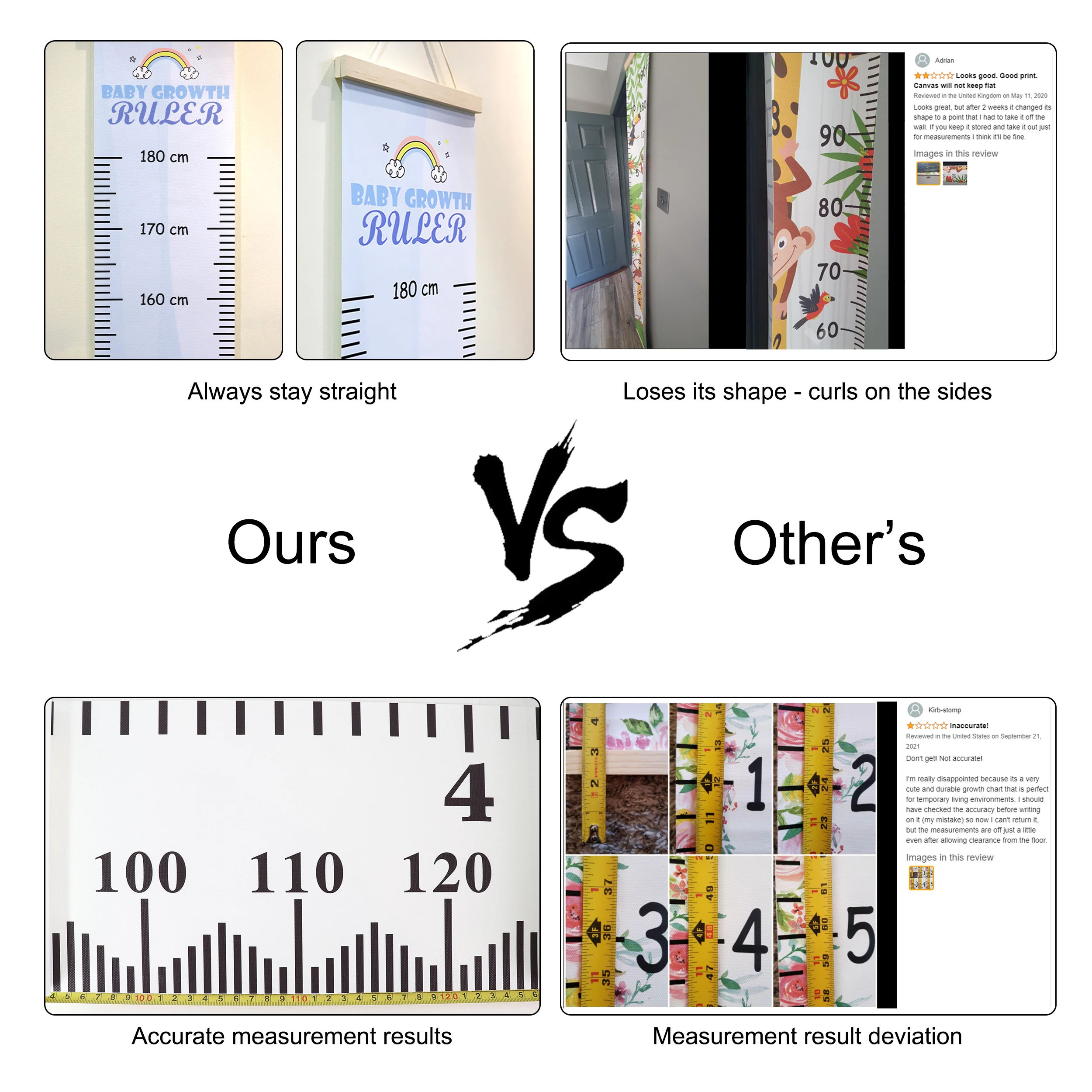 Alibaba.com: Personalized 7.9x79in Wooden Kids Measuring Ruler Rainbow ...