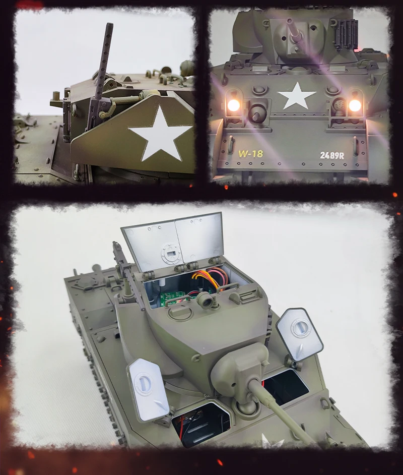 COOLBANK G2080 RC Tank - 1/16 Scale U.S. M5A1 Stuart Model