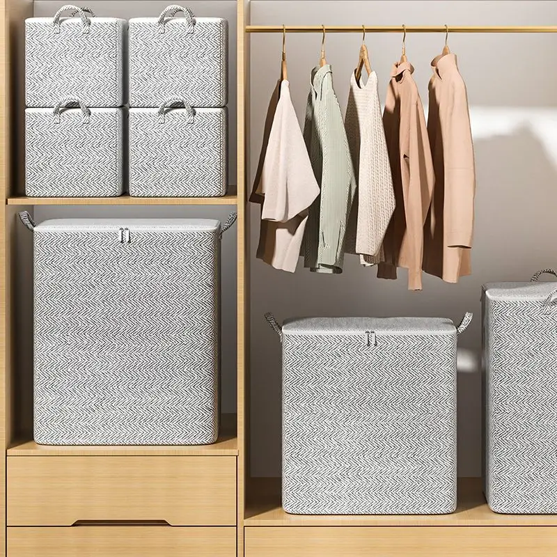 Large Capacity Household Quilt Storage Bag Clothes Quilt Storage Bag Moving Living Room Bedroom Quilt Sorting Storage Basket
