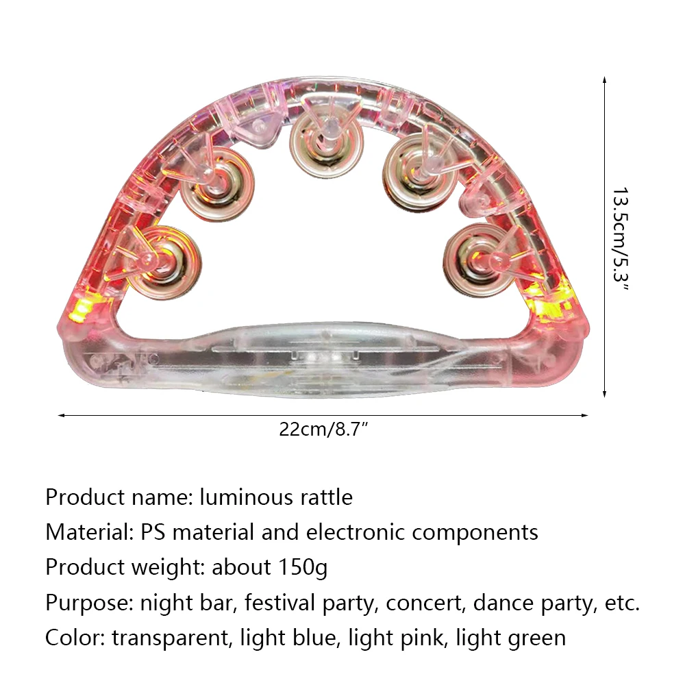 Light up Tambourine - Fun Musical Instrument for Parties