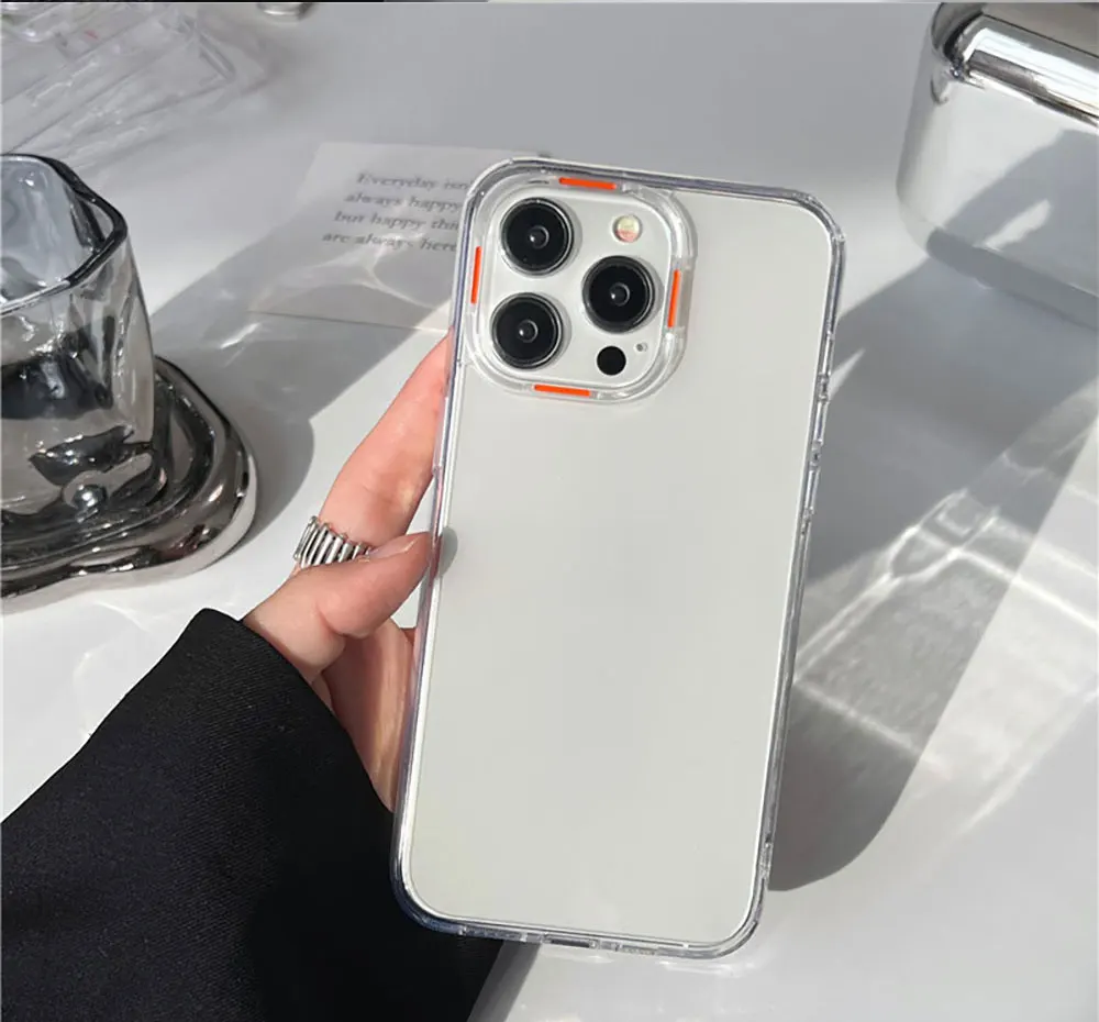 Clear Phone Case For Iphone X 7 8 10 11 12 13 14 15 Max Pro Plus Precision Hole Bumper Pc Tpu Custom Transparent SJK142  Laudtec supplier