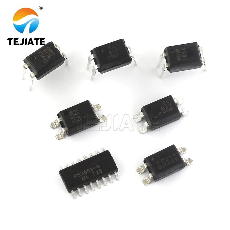 4 Pin Channel SMD Optocoupler IC Electronic Components Chip Integrated Circuit Optocouping Patch Optocoupler Circuits