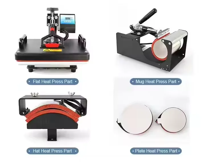Mida 5 in 1 Sublimation Heat Press Printing Machine Thermal Transfer Heat Press Machine for T-Shiet Cup Plate Mug
