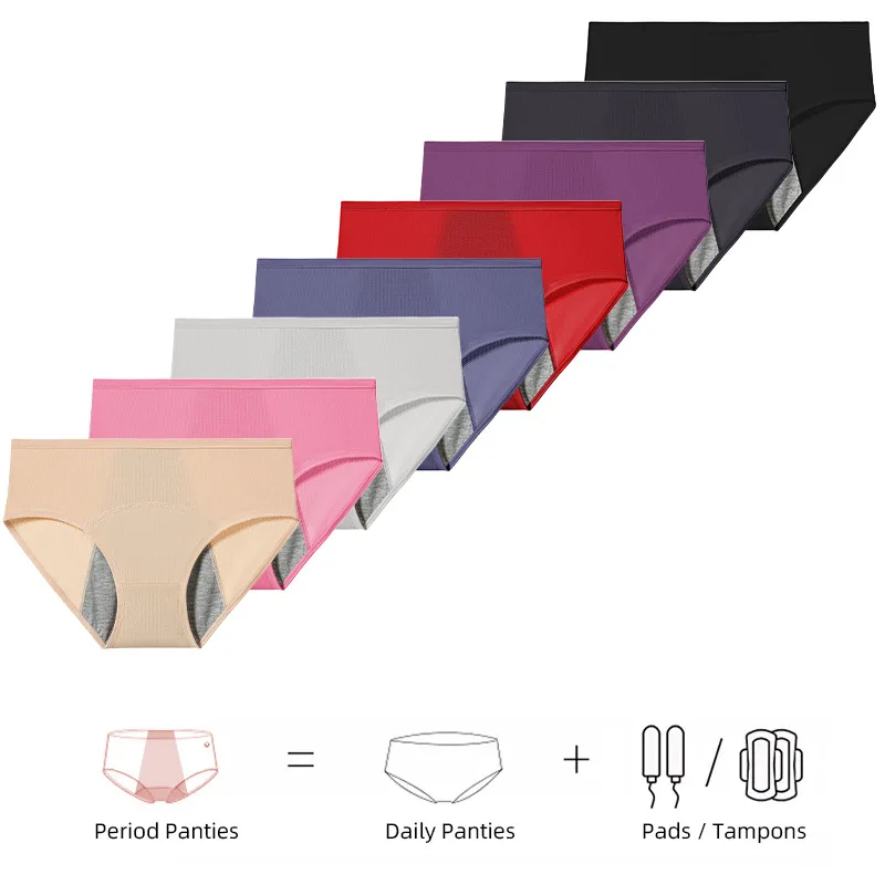 Plus-Size 17-Colour 3-Layer Period Brief colour and size reference